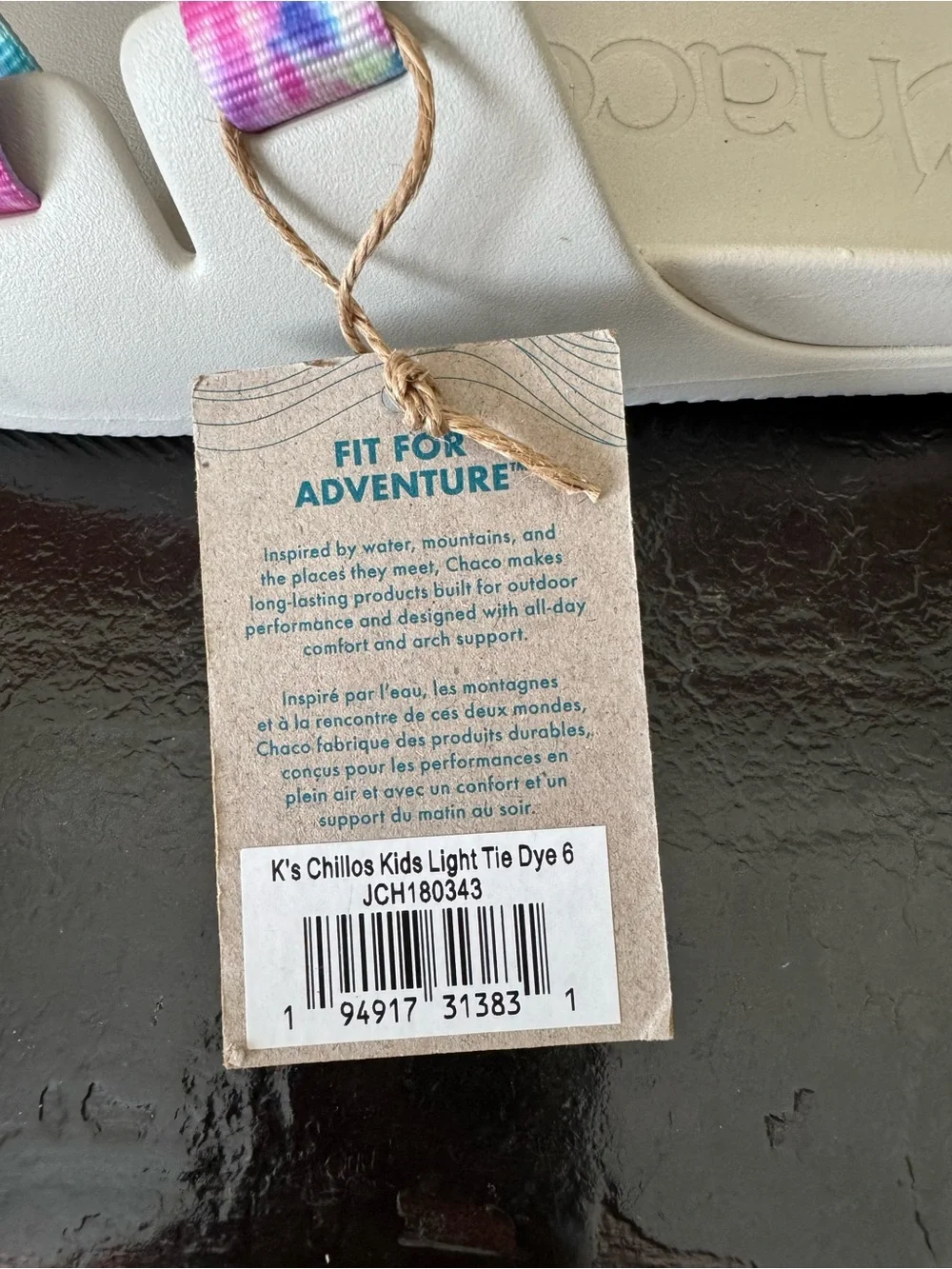 Chaco Chillos Light Tie Dye Slides for Kids Sz 6 NWT